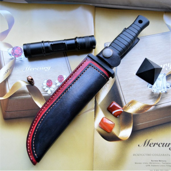 Ножны кожаные для ножа с фиксированным клинком арт et18